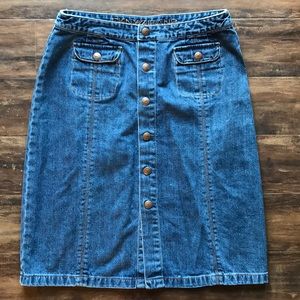 DKNY JEANS 4 Jean Button Down Skirt